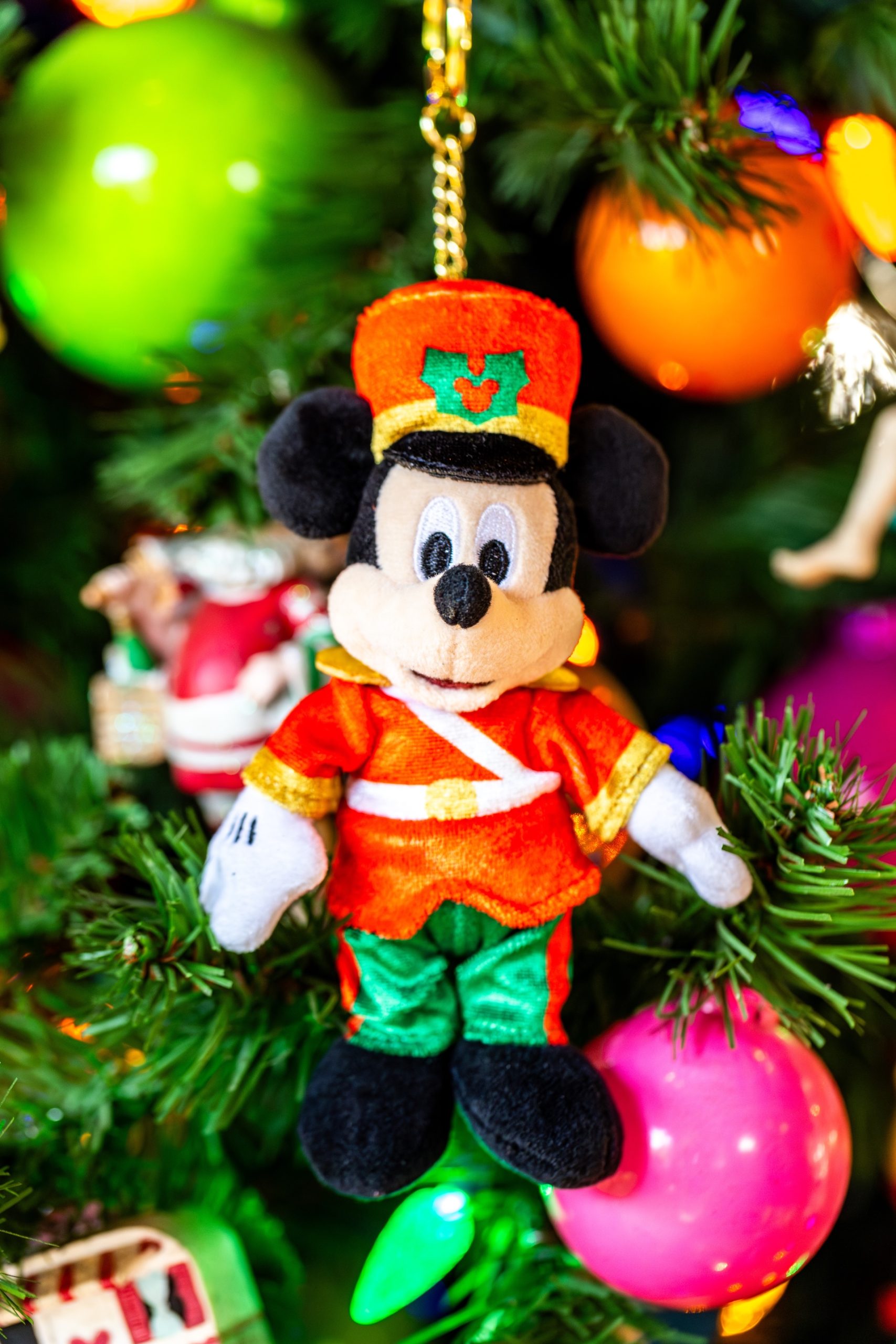 Toy Soldier Mickey bag charm and holiday keepsakes