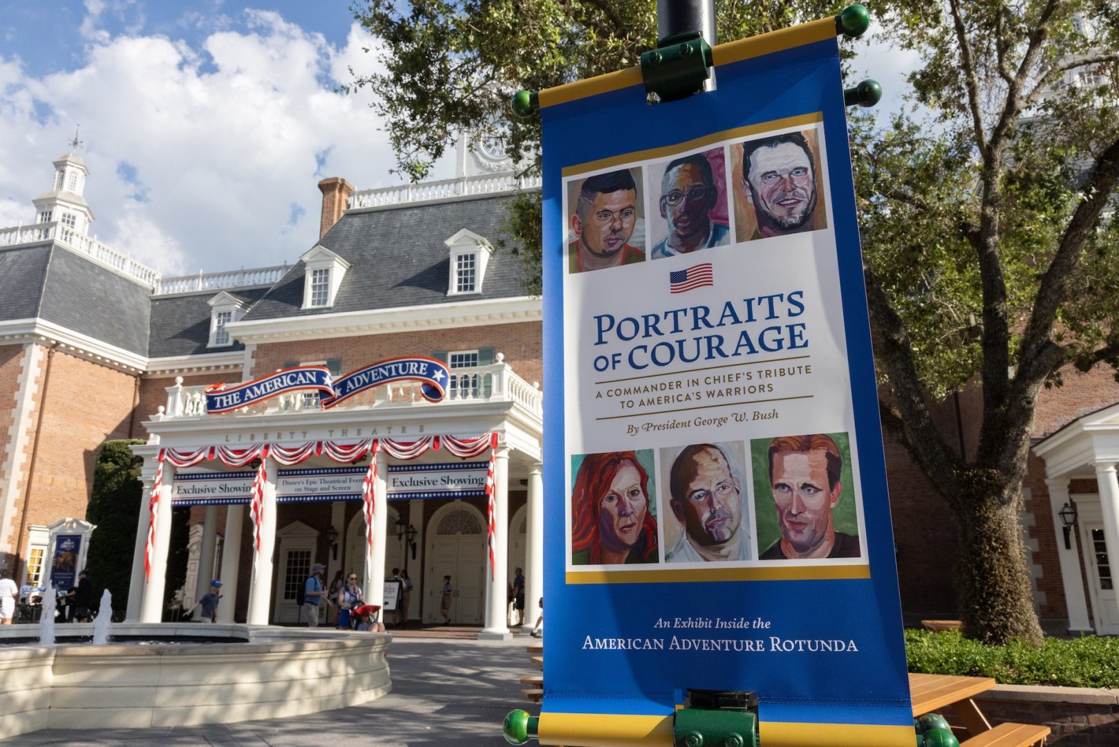 Red, White, and Blue Funnel Cake and patriotic treats at Magic Kingdom