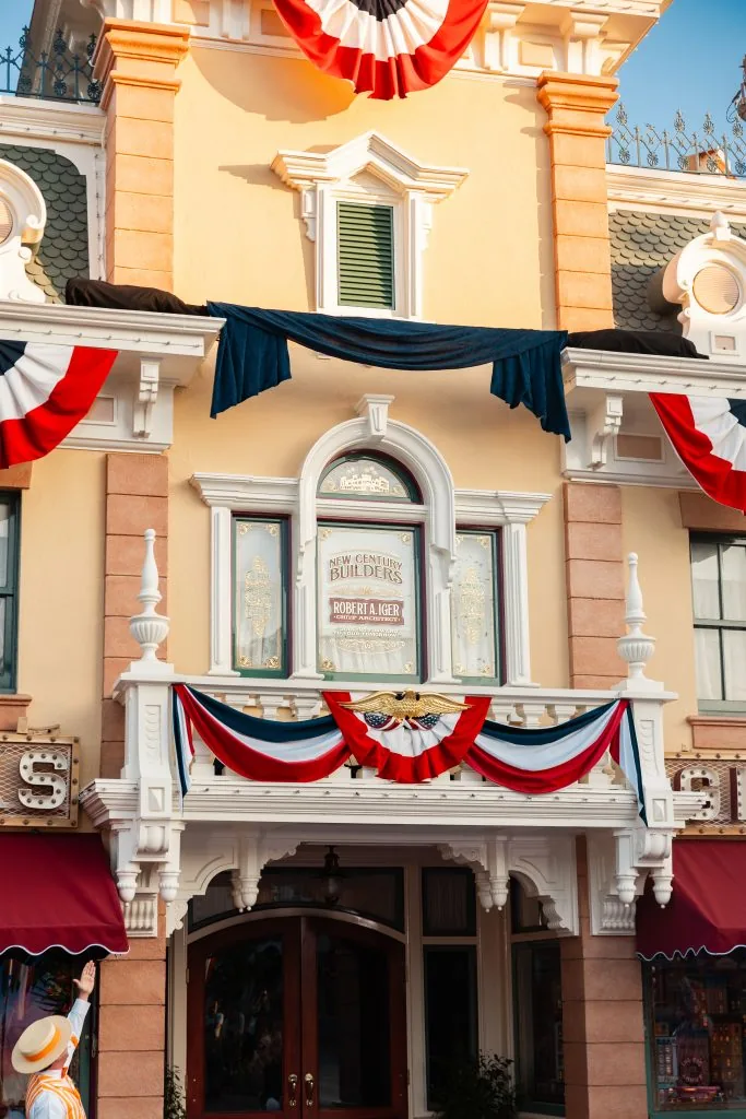 Bob Iger's window sits above the entrance to the Emporium on Main Street, U.S.A.