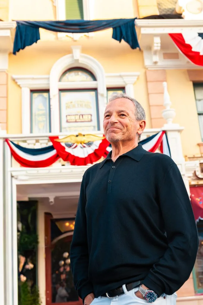 Bob Iger takes in his window during Sunday's dedication ceremony.
