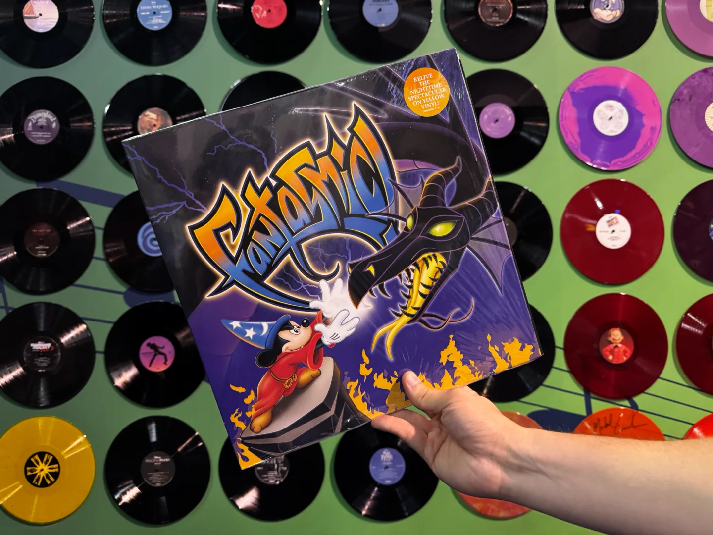 Exclusive Fantasmic! vinyl record available at D23