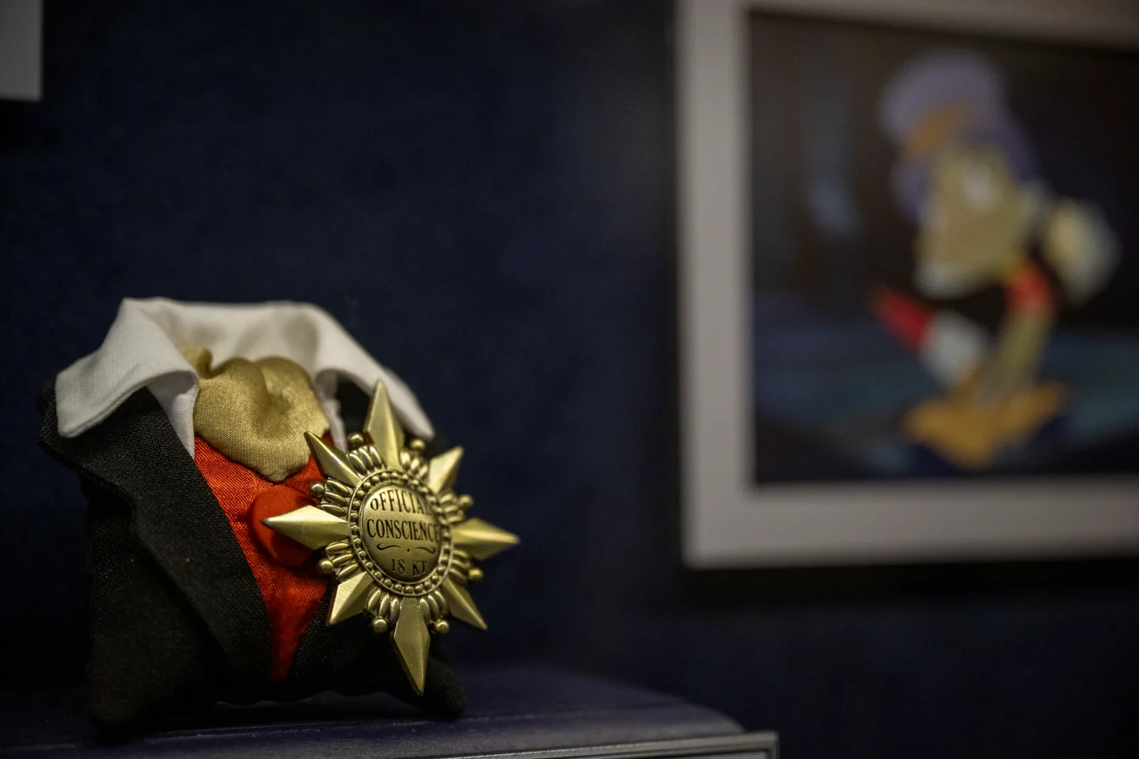 Animator's keepsakes including Jiminy Cricket's suit in Treasures Untold