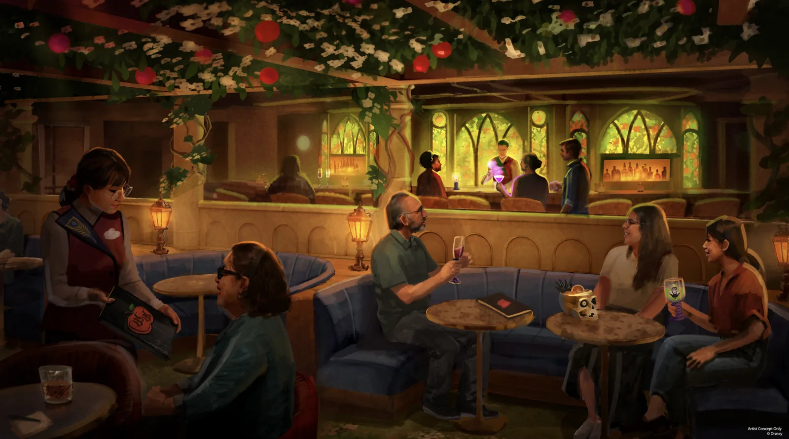 Wishing Well lounge inspired by Snow White and the Seven Dwarfs
