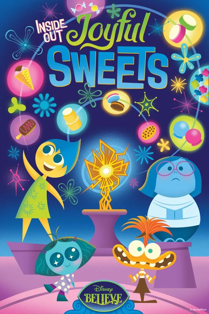Inside Out: Joyful Sweets featuring new Inside Out 2 sculptures and gelato