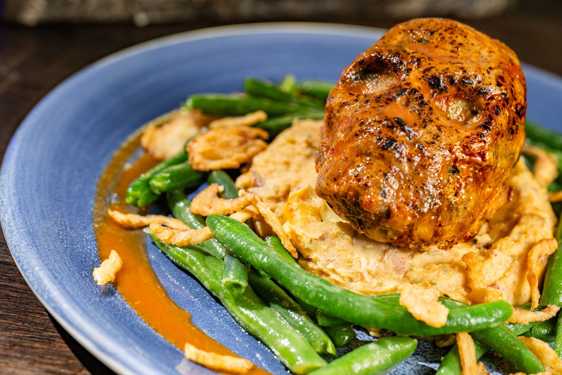 Skull Meatloaf with Caribbean-style glaze from The Plaza Restaurant