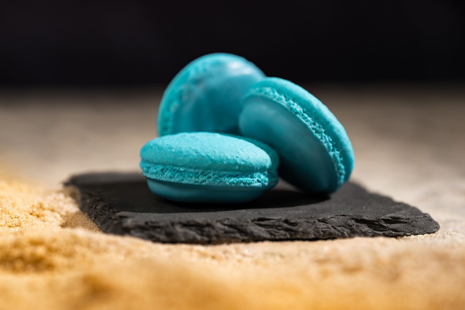 Grogu Cookies: White chocolate-dipped macaron with pineapple cream