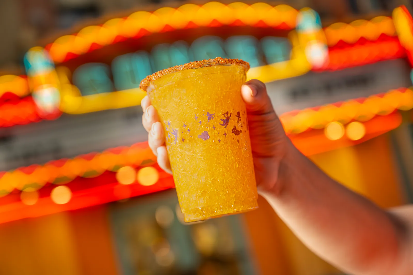 Golden Frozen Flame slushy with Minute Maid Premium Lemonade, honey, and tropical fruit flavors