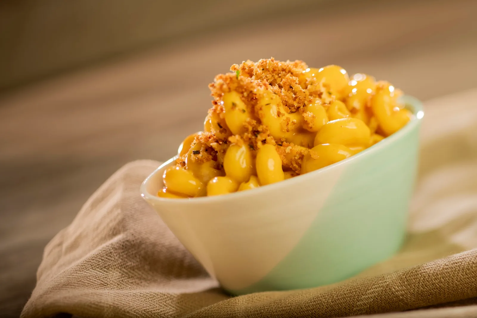 Three-Cheese Macaroni and Cheese with smoked cheddar and herbed panko