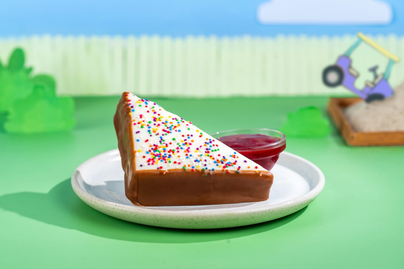 Fairy Bread Cake and Bluey-themed food offerings