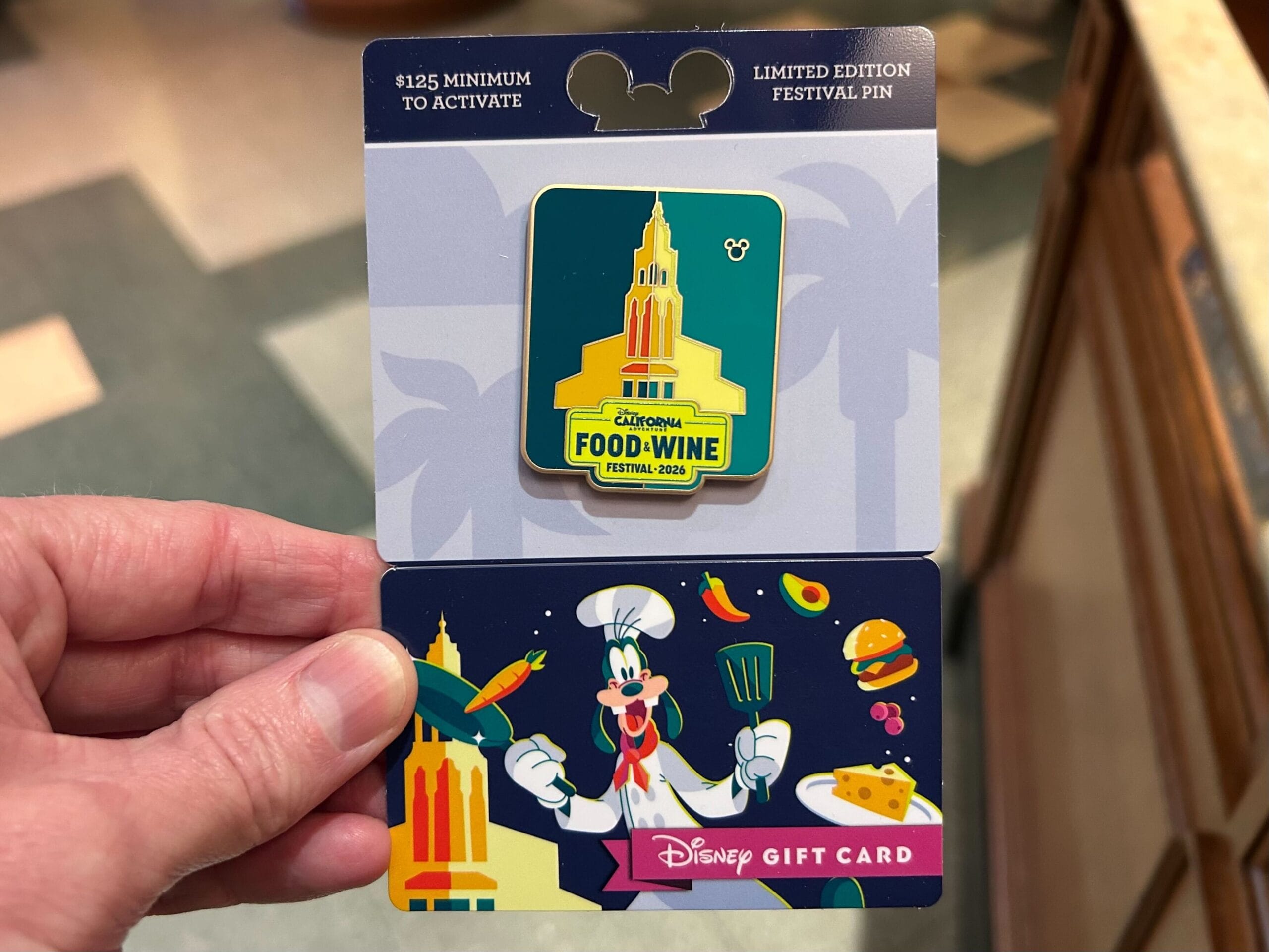 Gift Card with Pin Available for Disney California Adventure Food and Wine Festival 2026