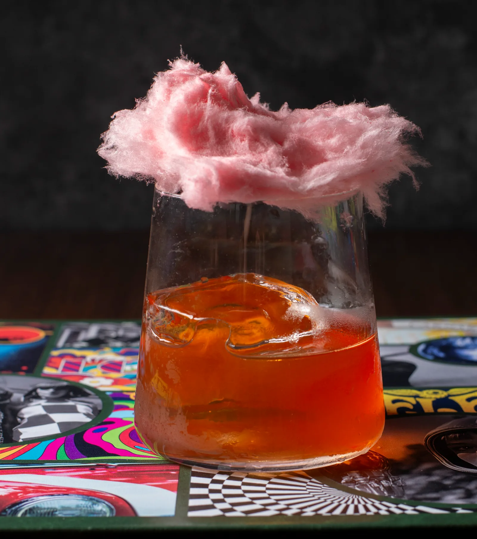 Peach & Basil Old Fashioned, a signature cocktail from the bar program