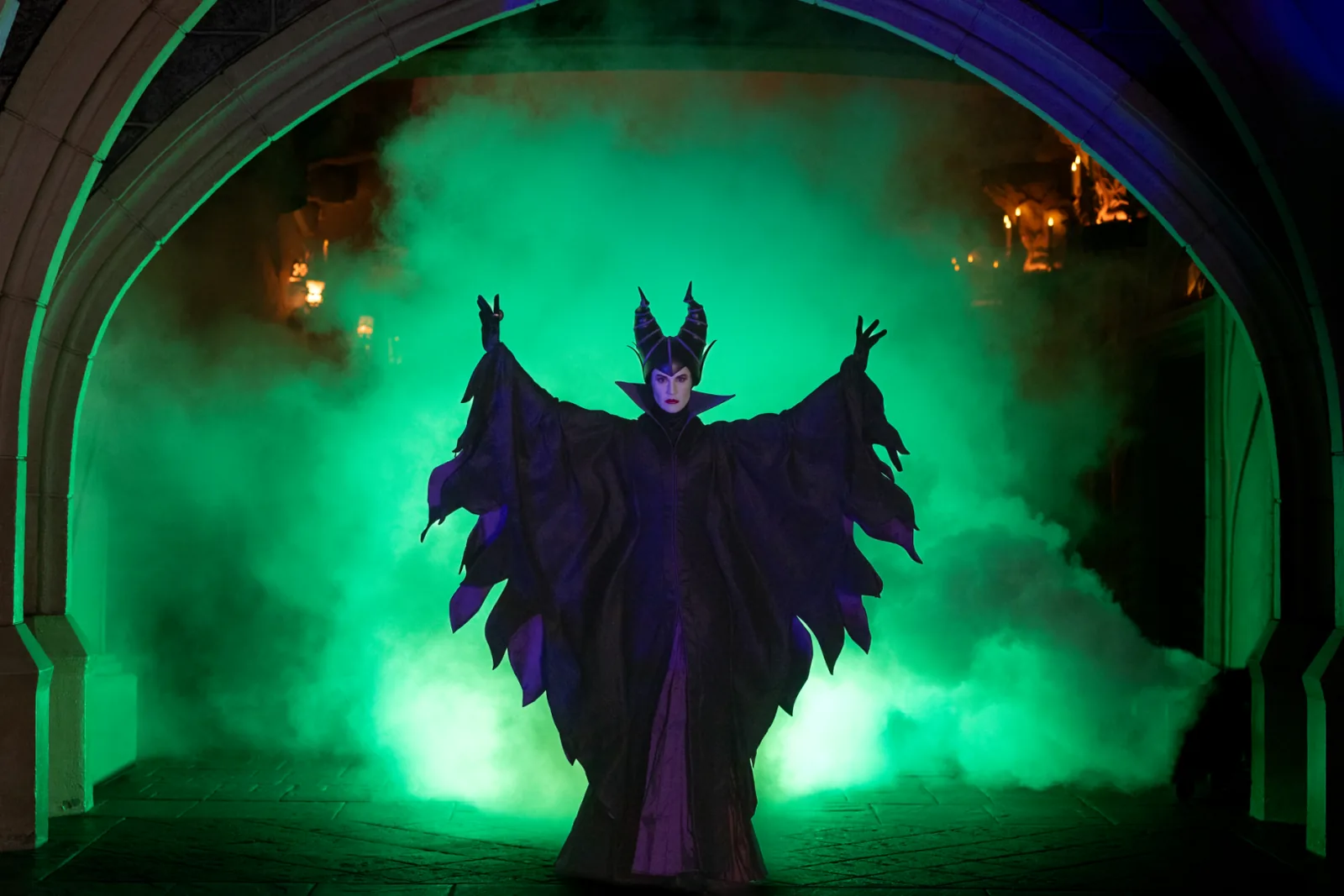 Maleficent, one of the villains featured in meet-and-greets