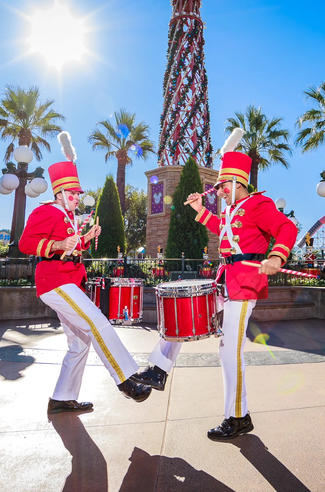 Holiday Toy Drummers cavalcade at California Adventure