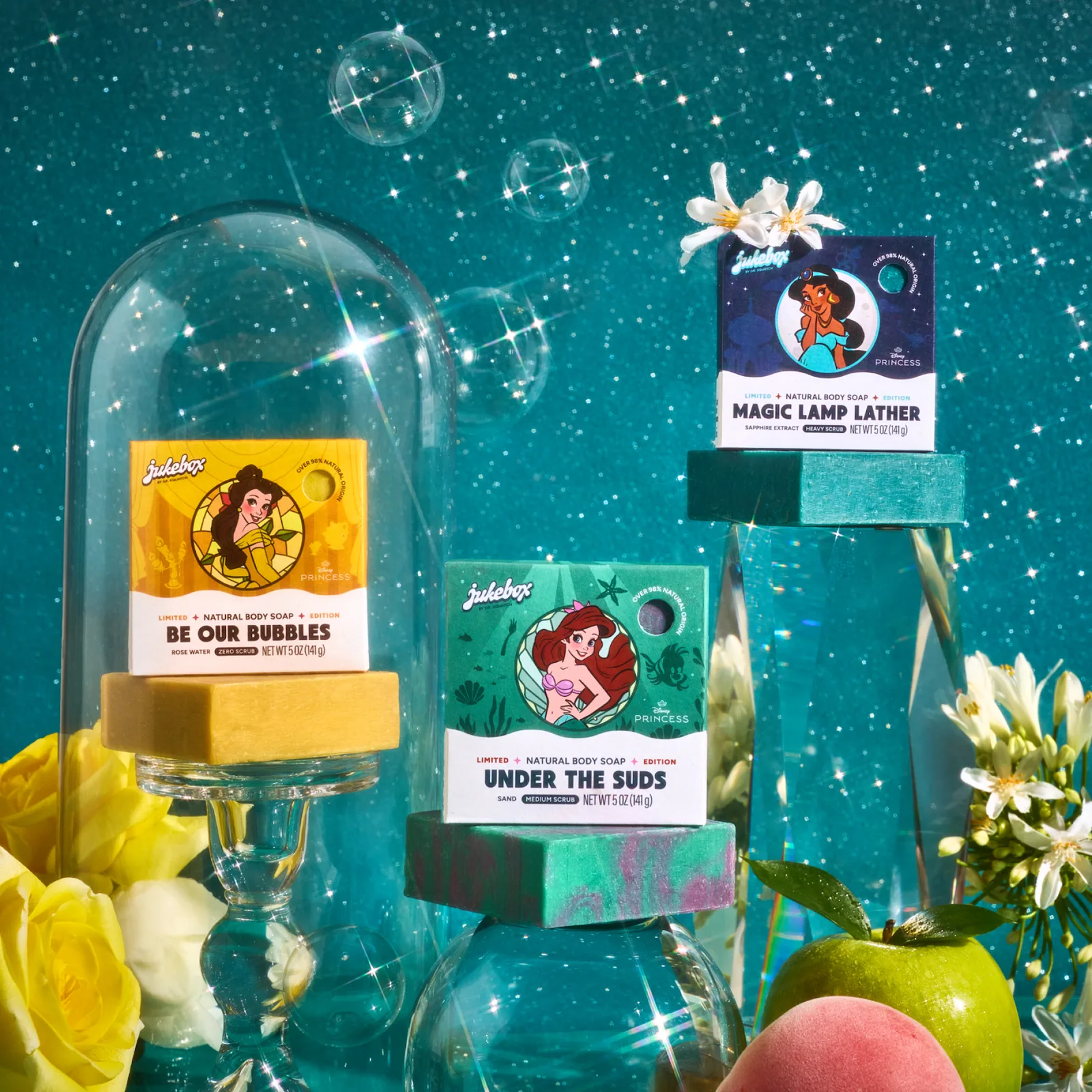 Jukebox natural body soaps inspired by Disney Princesses
