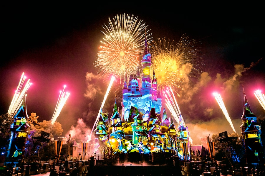 Disney's Not So Spooky Spectacular fireworks with Jack Skellington