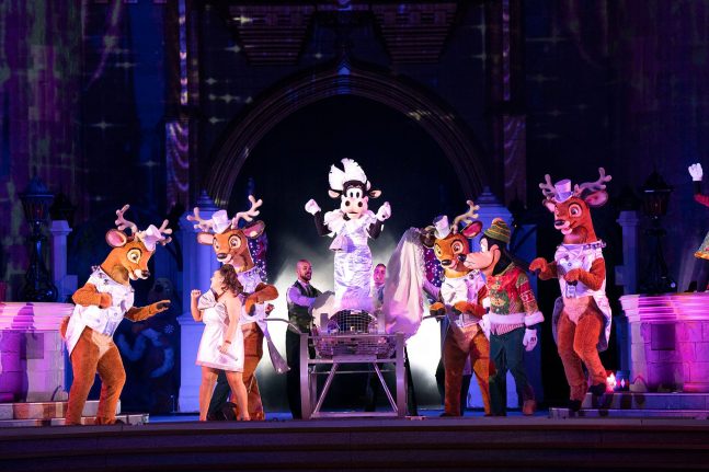 Mickey's Most Merriest Celebration stage show with characters