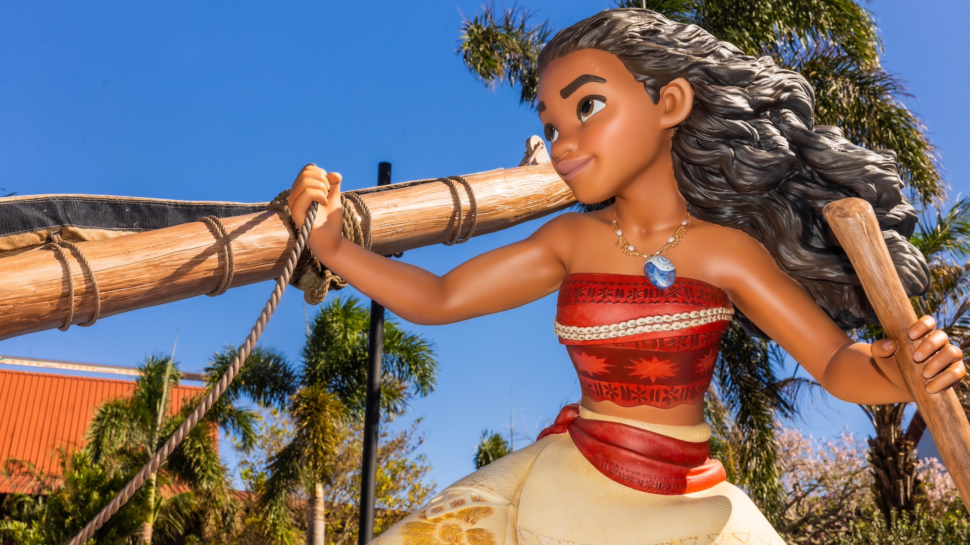Life-sized Moana sculpture at Disney's Polynesian Village Resort