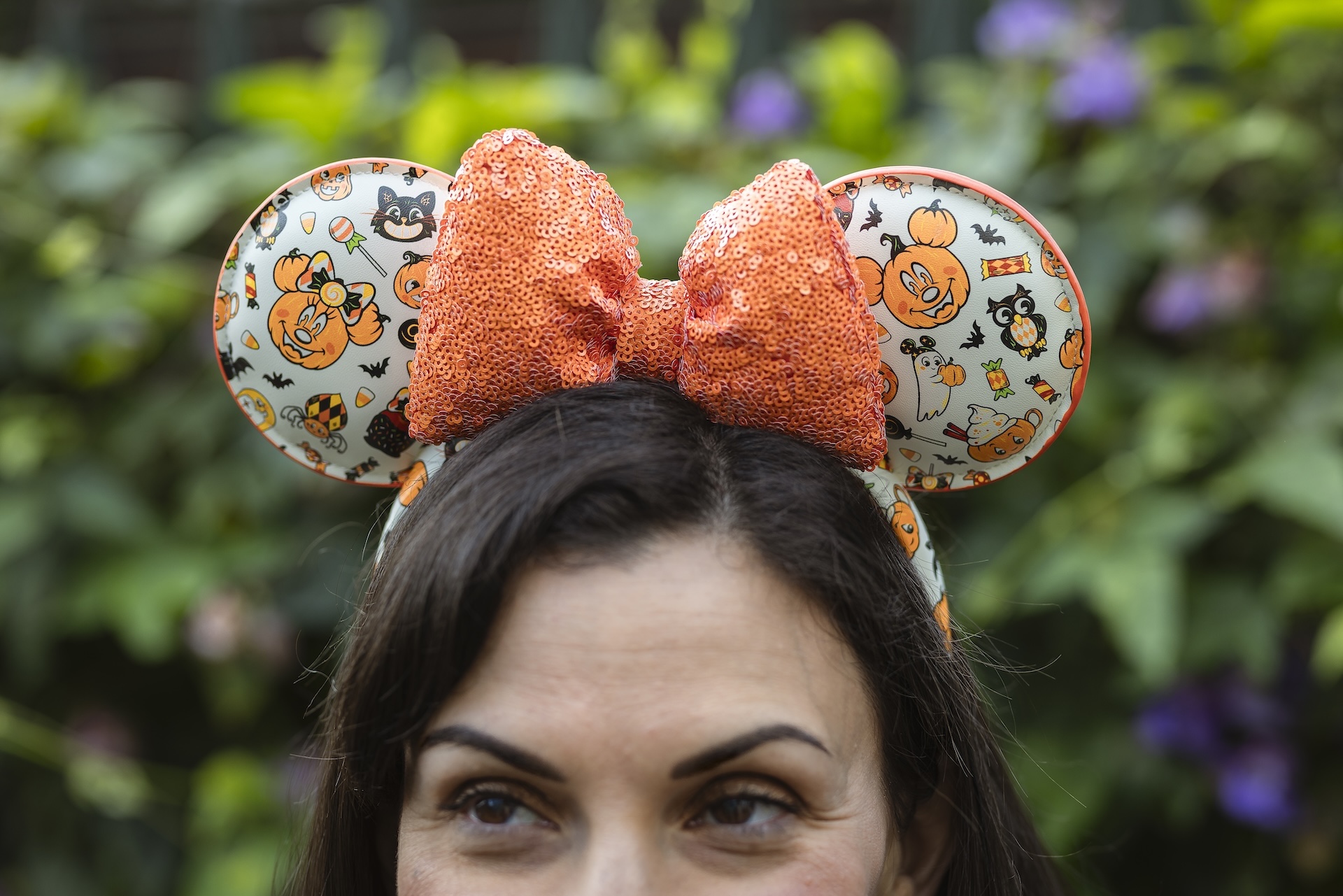 Black bat ear headband