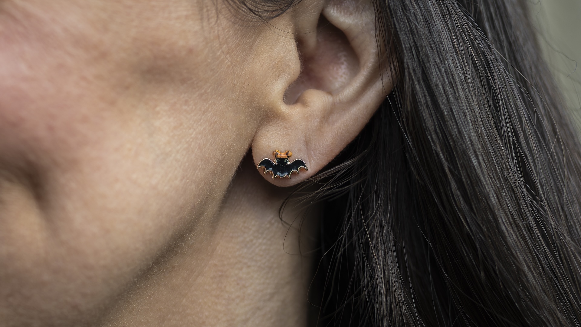 Bat ear hat earrings