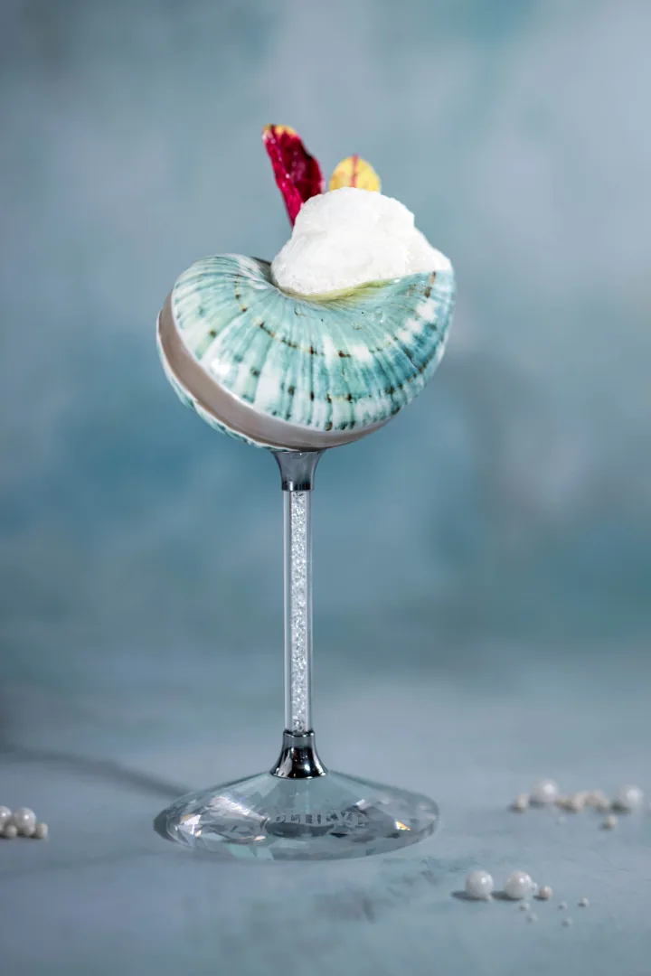 Sea Notes Sea Salt Martini with salted coconut sea foam