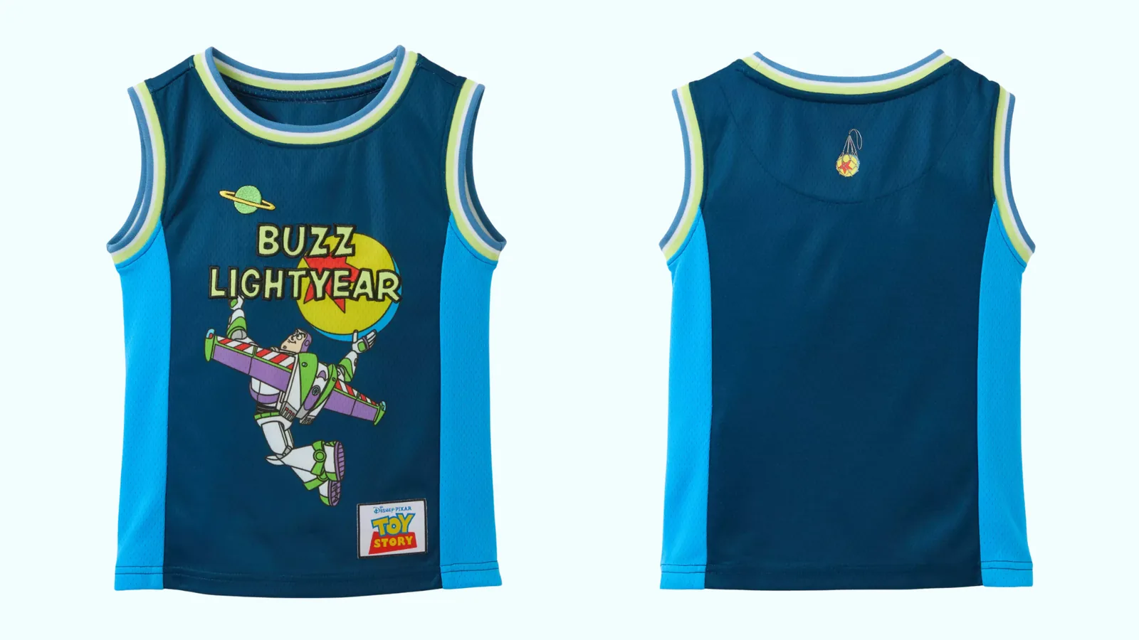 Buzz Lightyear Basketball Jersey with Saturn rings design