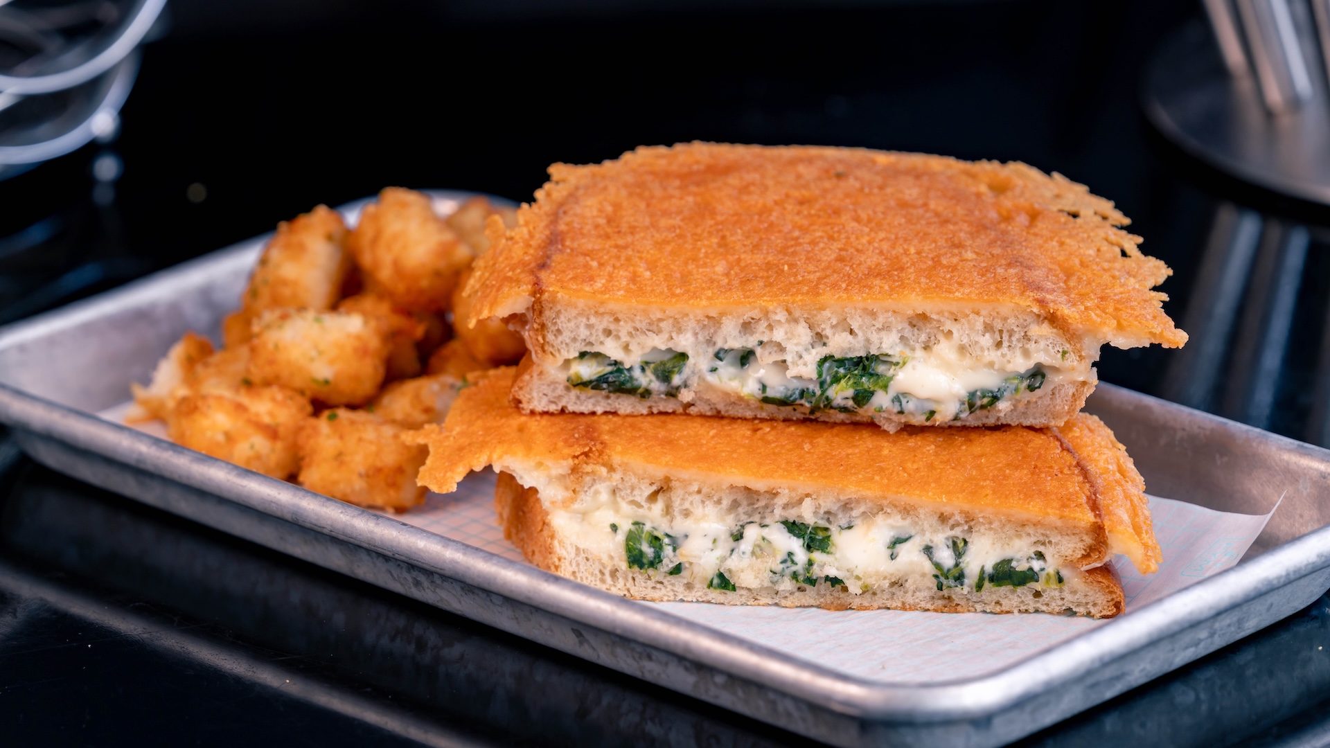 Spinach and Artichoke Grilled Cheese