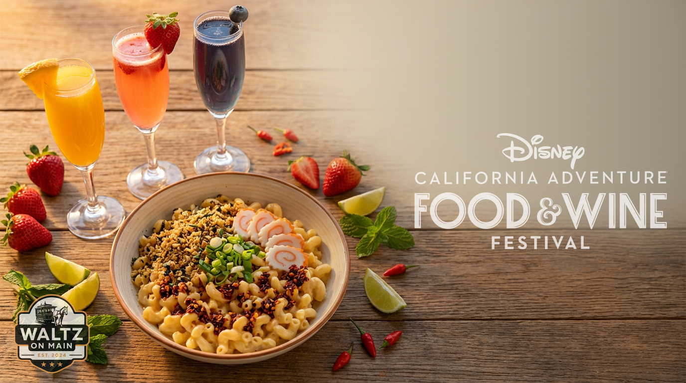 Ramen Mac and Cheese and Mimosa Flight at the 2026 DCA Food and Wine Festival